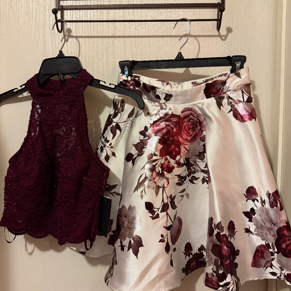 NWT City Triangles Formal 2 piece crop and skirt set